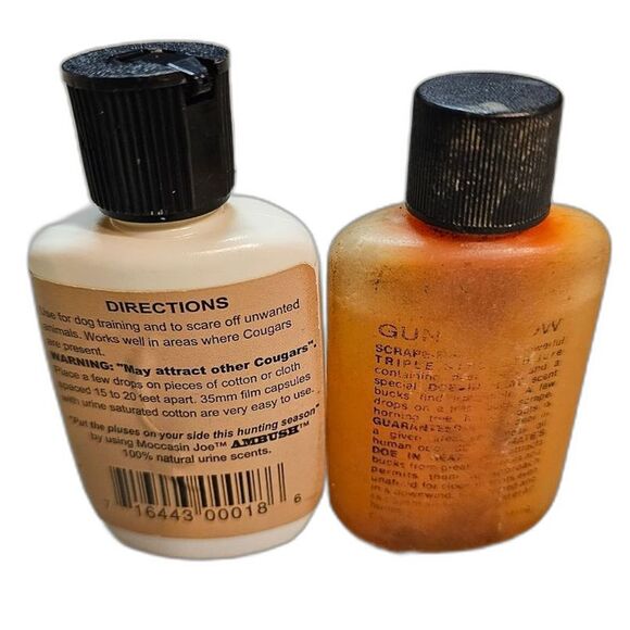 Moccasin Joe Cougar Urine and Hot Doe Estrus High Estrogen Wild Hunting Scent - Picture 6 of 7